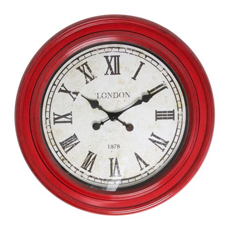 Wall clock modern design 3d kitchen clock. Buy Fulton Large Wall Clock Red | Purely Wall Clocks