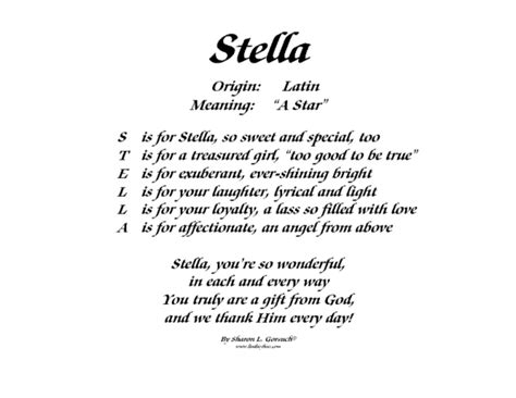 Meaning Of Stella Lindseyboo