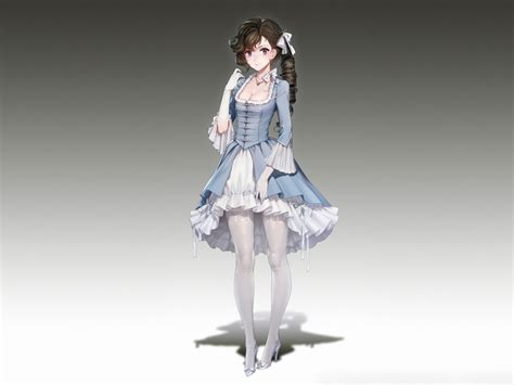 Desktop Wallpaper Maid Anime Girl Beautiful Minimal Original Hd Image Picture Background