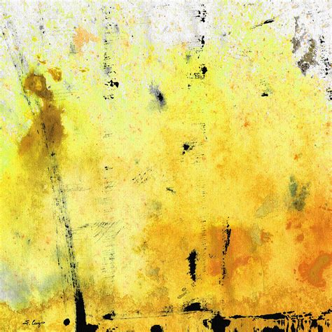 Yellow Abstract Art Lemon Haze By Sharon Cummings