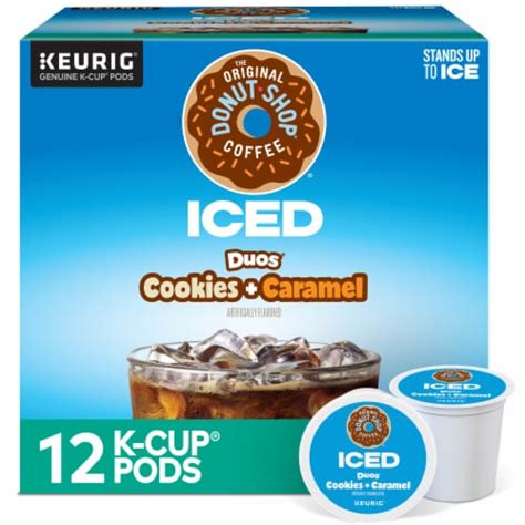 The Original Donut Shop Iced Duos Cookies Caramel Medium Roast K Cup