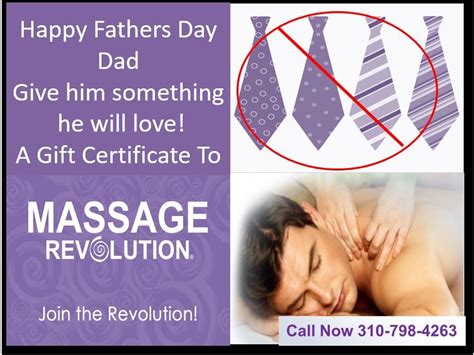 Massage Therapy T Certificates Massage Revolution Spa T Cards Happy Fathers Day Dad