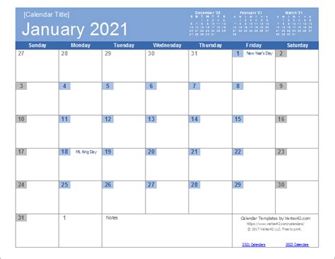 Canva Customizable 2021 Calendar Template