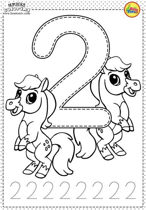 Coloring the numbers and the pictures. Number 2 - Preschool Printables - Free Worksheets and Coloring P… | Free preschool printables ...