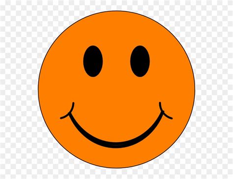 Download Happy Orange Face Clip Art At Clker Orange Smiley Face Clip