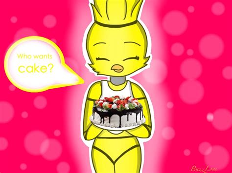 Chica Fnaf Cake By Buzzlove On Deviantart