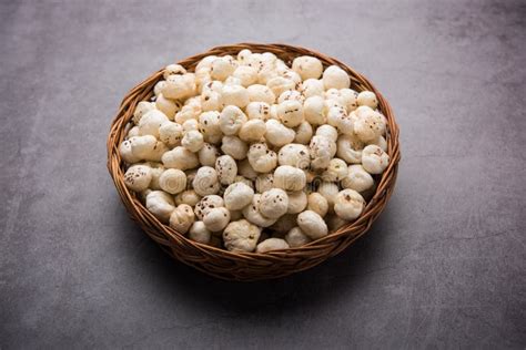 Makhana Or Lotus Seed Or Fox Nuts Stock Image Image Of Food Retro