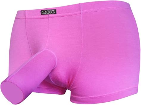 buy semboon men s long bulge open penis sheath boxer briefs underwear underpants online at