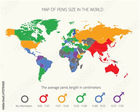 Map Of Penis Size In The World Buy This Stock Vector And Explore