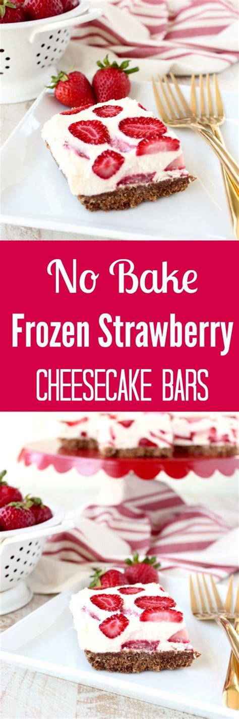 Frozen Strawberry Cheesecake Bars Recipe Cheesecake Bars