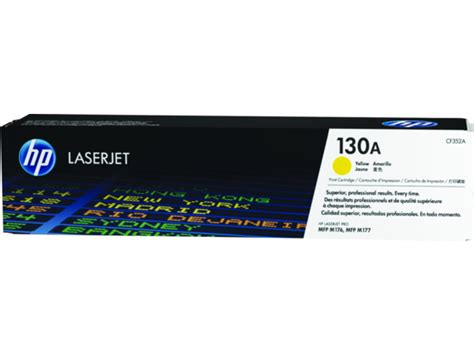 There are so many types of hp printers, and you have to download the driver according to its kind. HP® 130A Yellow LaserJet Toner Cartridge (CF352A)