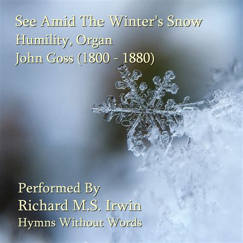 See Amid The Winter S Snow Humility Organ Verses Hymns Without Words
