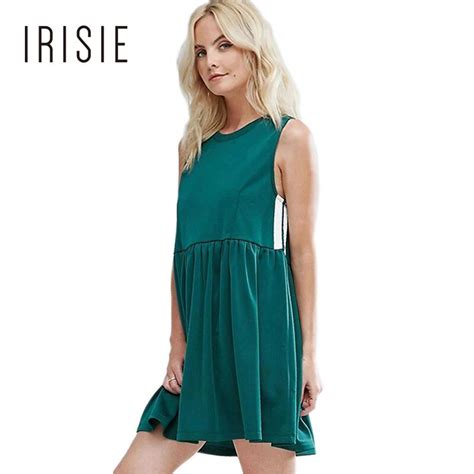 Irisie Apparel 2018 Green Chic Sleeveless Mini Dress Women Clothing