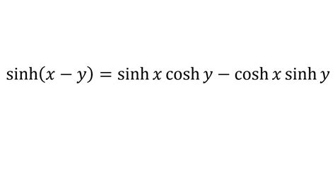 hyperbolic trigonometric identity sinh x y math mathematics easy tutorial