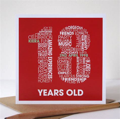 Personalised 18th Birthday Card By Mrs L Cards