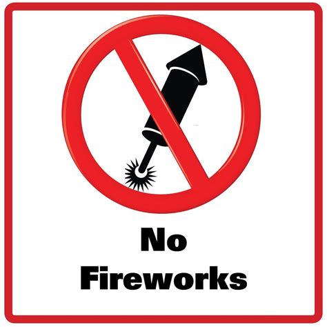 A Fireworks Prohibited Sign With A Forest Background Stock Image Vrogue