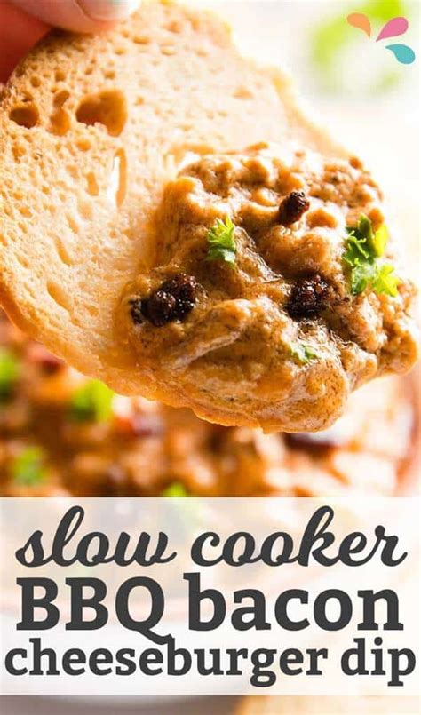 Low Carb Slow Cooker Bbq Bacon Cheeseburger Dip Recipe