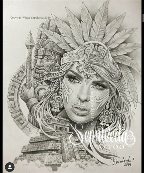 Pin By Torres Ink On Tattoo Idea S Chicano Art Tattoos Aztec Tattoo