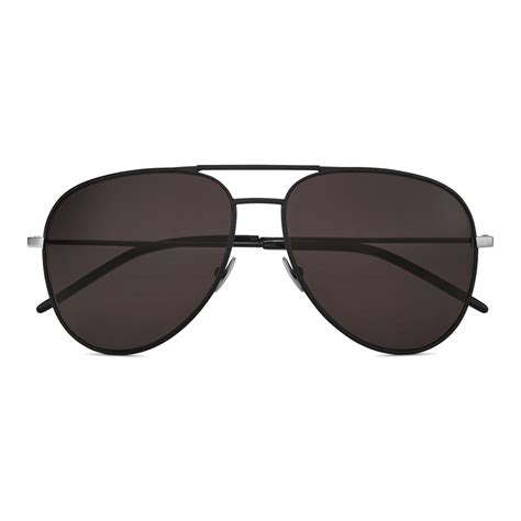 Yves Saint Laurent Classic Sl 11 Aviator Sunglasses With Double Metal Bridge And Nylon Lenses