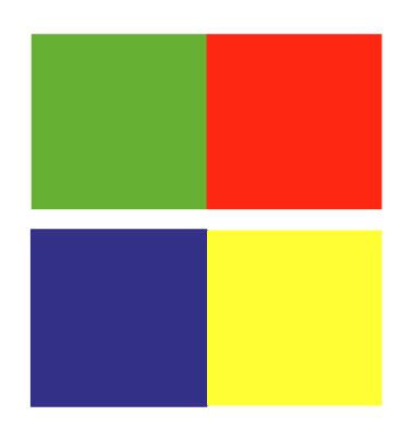 Di ogni colore non esiste che un complementare. File:Colori-complementari-rosso-verde-giallo-viola.jpg ...
