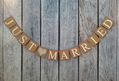 JUST MARRIED banner wedding banner just married sign | Etsy | Just married banner, Just married 