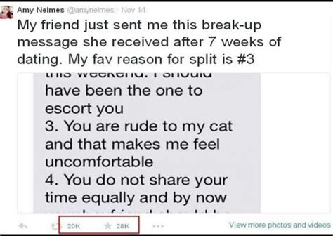 Viral This Guys Lame List For Break Up Excuses Turned Him Into