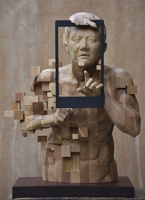 Wood Pixel Sculptures Hsu Tung Han Taiwan 2 598bfce02551b700 Alef