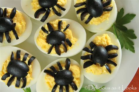 Halloween Spooky Spider Deviled Eggs Delicious As It Looks