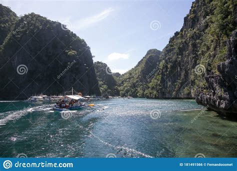 Kayangan Lake Mountains Coron Island Philippines Stock Photo Image