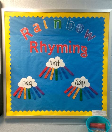 Interactive Kindergarten Bulletin Board Match The Rainbow With The