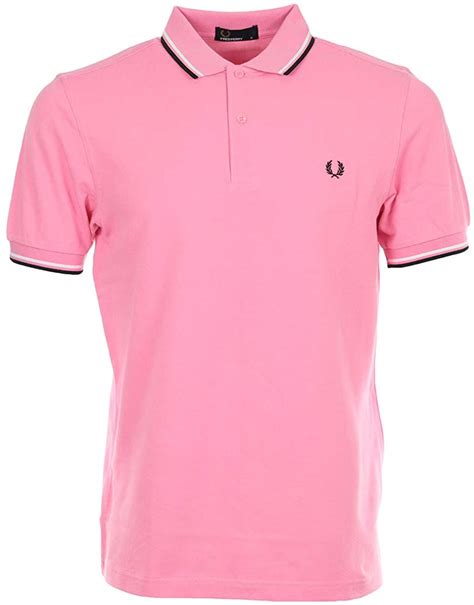 Fred Perry Twin Tipped Polo Bright Pink Pink Bestellen Vanaf Min
