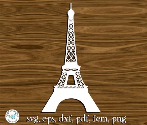 Eiffel Tower Svg Silhouette Cut File For Cutting Machines Etsy
