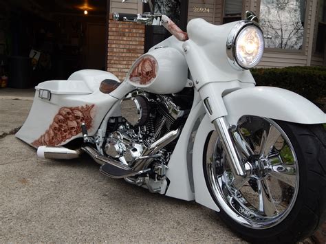 2007 Harley Davidson Custom White With Brown Graphics Harrison Twp