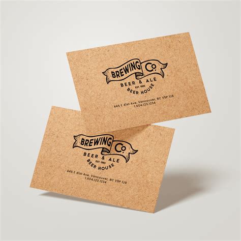 Brown Kraft Recycled Business Cards Rayacom Printsignspackaging