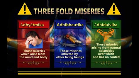 Three Fold Miseries In The Material World How To Get Free From It