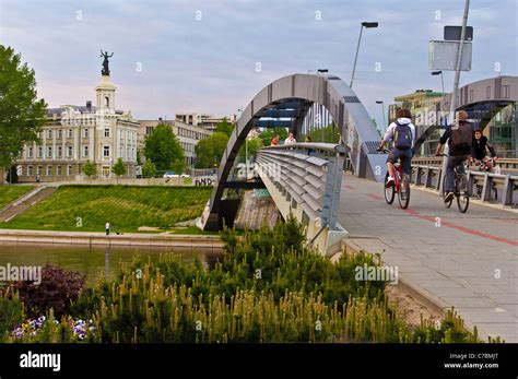 Mindaugas Bridge Vilnius Lithuania Stock Photo Alamy