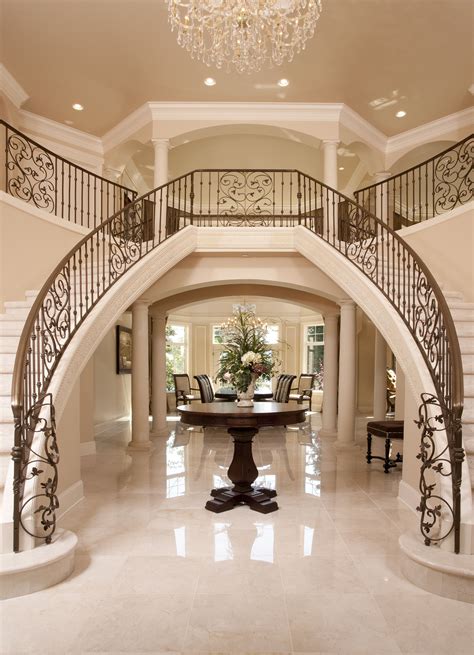 Custom Homes And Remodels House Entrance Staircase Design Dream