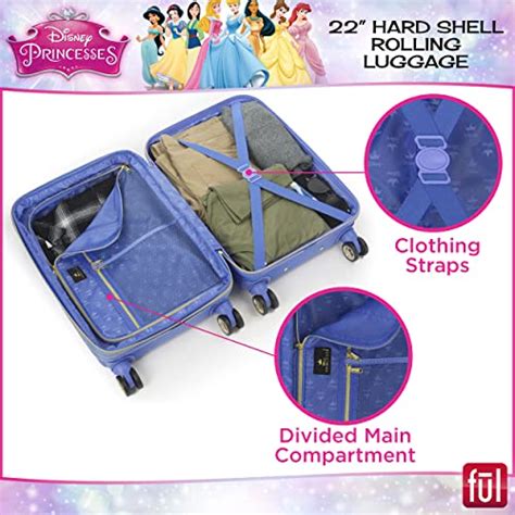 Ful Disney Princess Cinderella Carry On Rolling Suitcase Hardside
