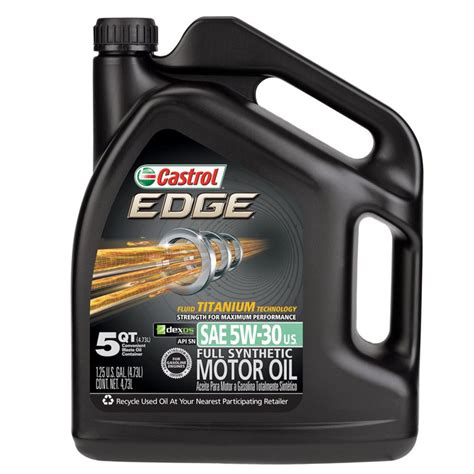 Castrol Edge 5w 30 Advanced Full Synthetic Motor Oil Quarts