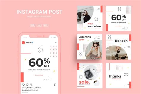 Premium Vector Instagram Template Design Gambaran