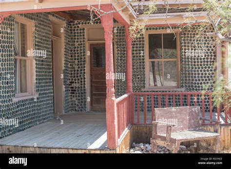 Tom Kellys Bottle House In Rhyolite Historic Gold Mining Ghost Town