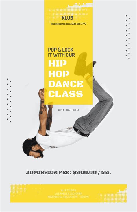 Simple Dance Poster Template In Illustrator Word Psd Download