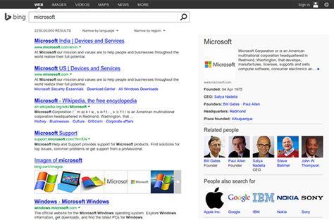 Bing Testing New Search Results Design Moves Top Navigation Below The