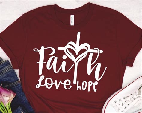 Faith Svg Bundlechristian Svgfaith Hope Love Svg Faith Cross Svg