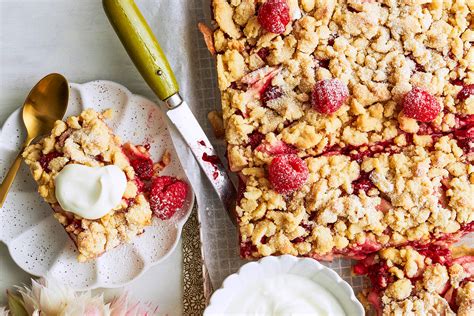 Apple Raspberry And White Chocolate Crumble Slice Recipe Better Homes And Gardens