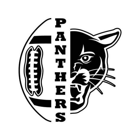 Panthers Football Mascot Panther Spirit Wear Vector Eps Dxf Svg