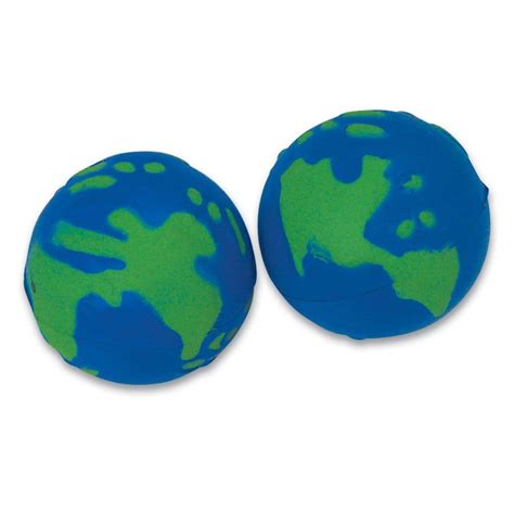 2 Inch Squeeze Earth Stress Ball Bulk Pack Of 12 Balls Stress Balls