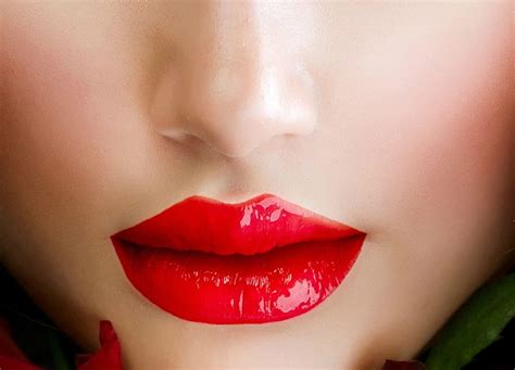 Red Glossy Face Lips Woman Lipstick Hd Wallpaper Peakpx