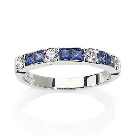 Sapphire And Diamond Half Eternity Ring Jewellery Discovery