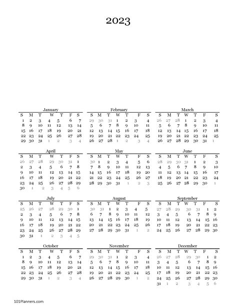 2023 Calendar With Notes Printable Free